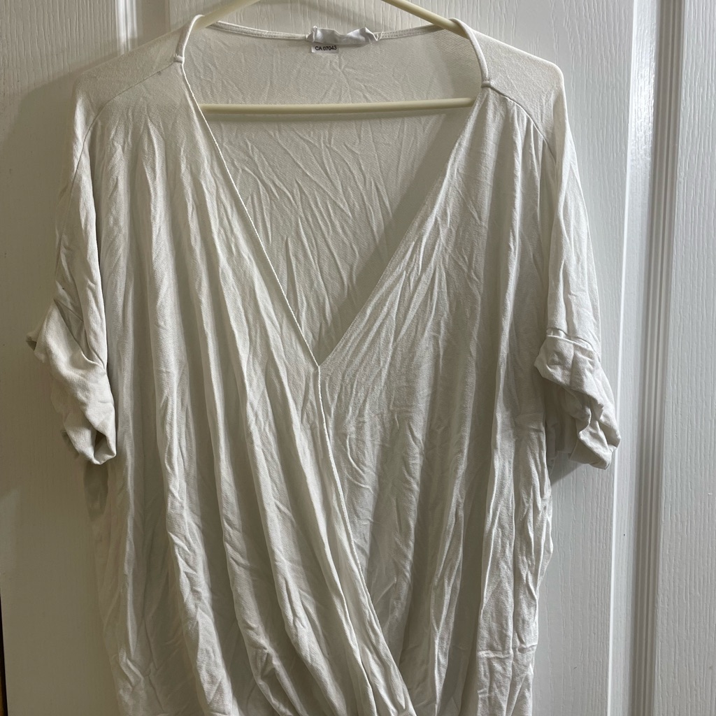 Euc Double Zero Drape Wrap Top